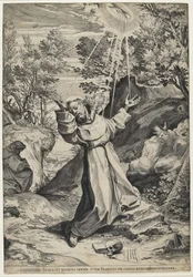 Den helige Franciskus som får stigmata, 1586